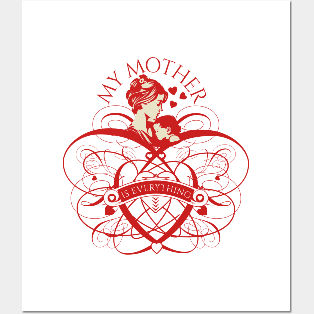 Mothers Day 2023 2024 Mother Is Everything Wall Art by alcoshirts